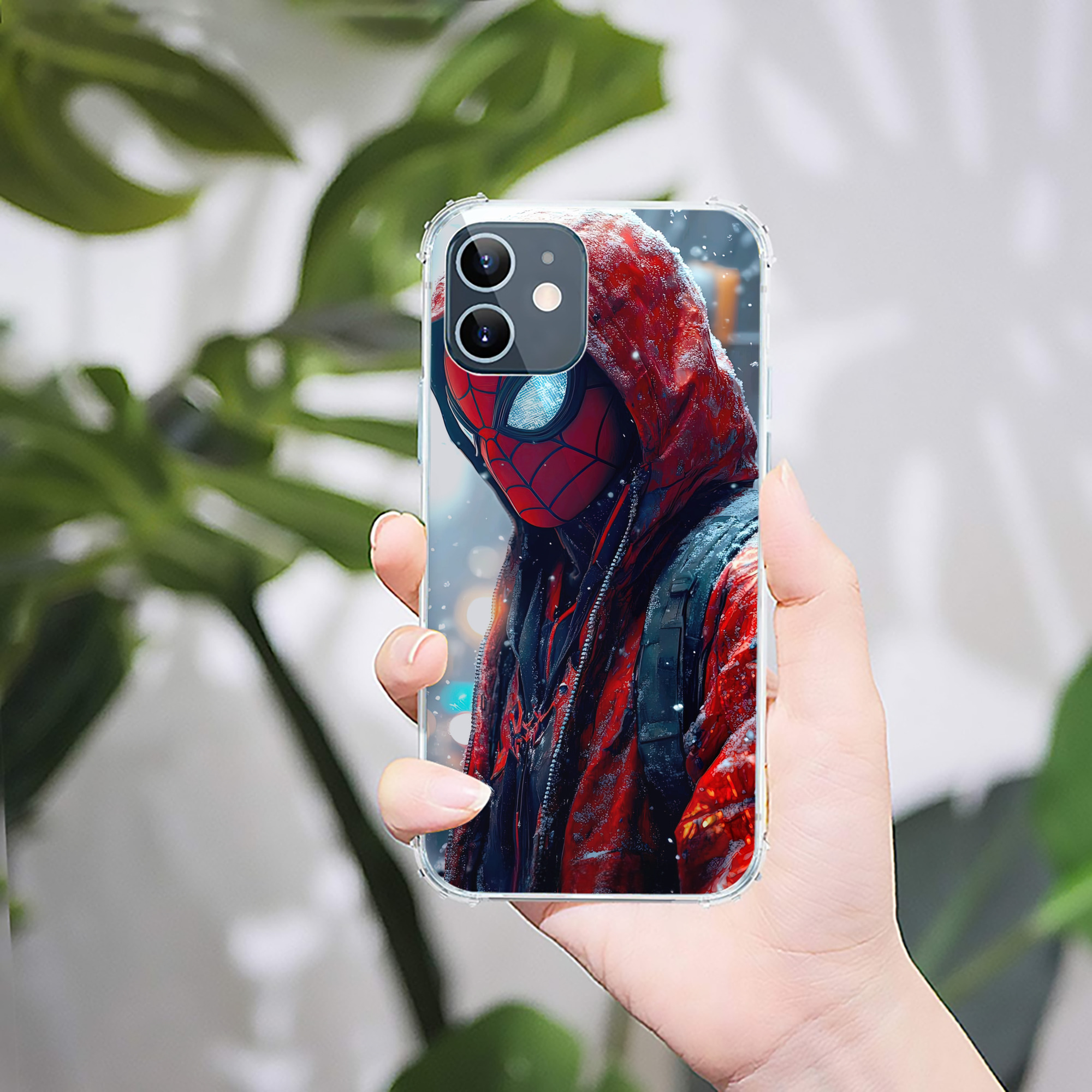 （画像用） Spider Man スパイダーマン 【iPhone 12シリーズ対応】透明スマホケース（クリアソフトケース）
